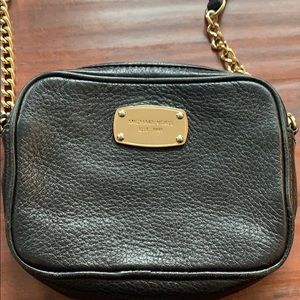 Michael Kors Black Leather Cross body purse